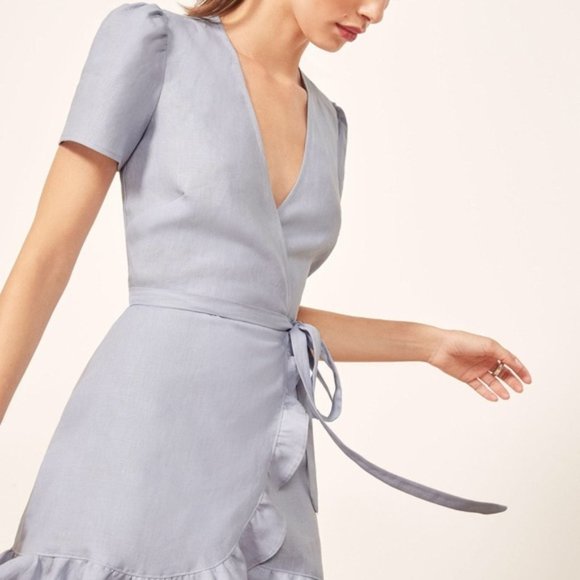 Reformation Dresses & Skirts - Reformation Sally Wrap Dress in Mineral